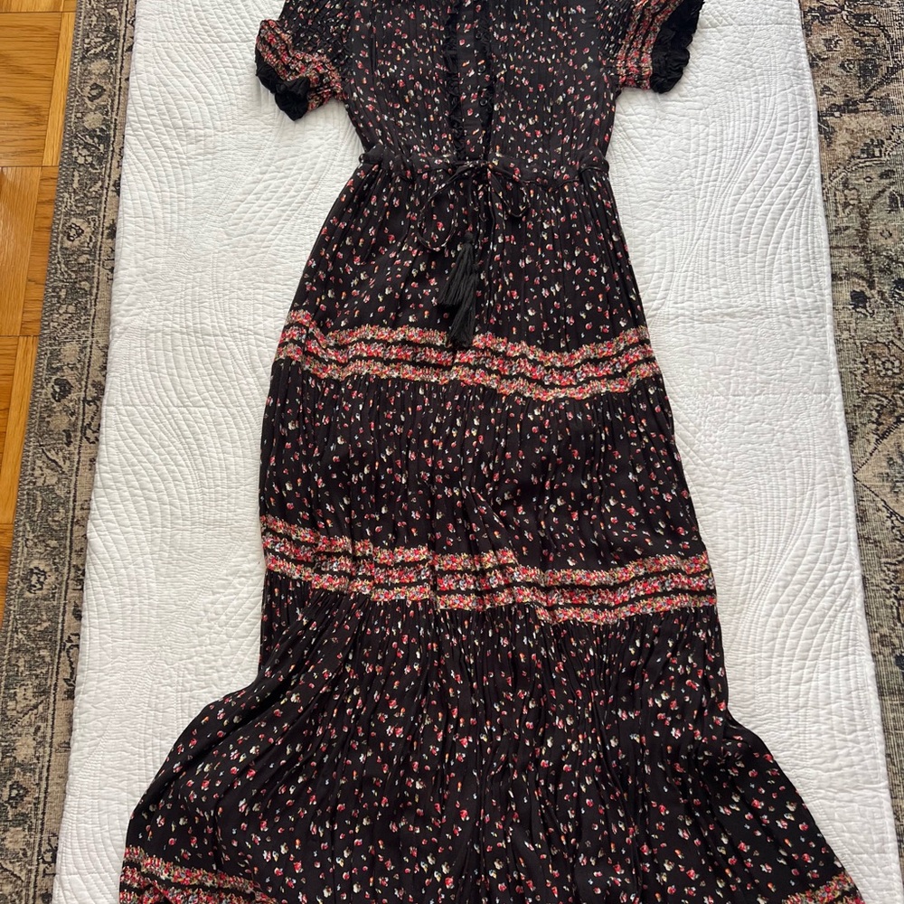 Free People Brown Casual Tiered Maxi Dress